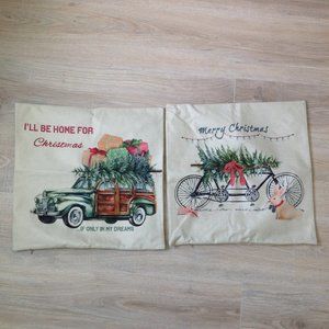 Farmhouse Christmas 16x16 Throw Pillow Cov…